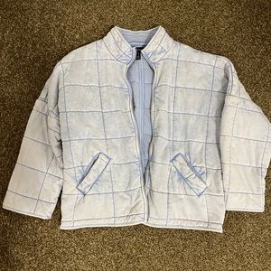 Forever 21 Quilted Zip Up Oversized Jacket Womens Small